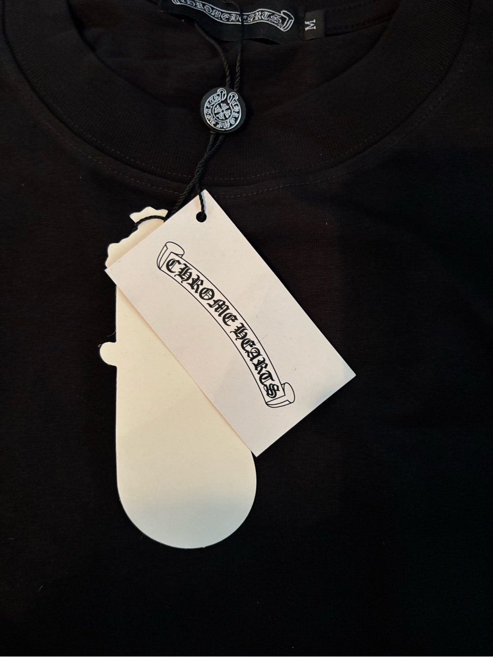 Chrome Hearts Black Short Sleeve Tee with White Logo - Picture 4 of 6